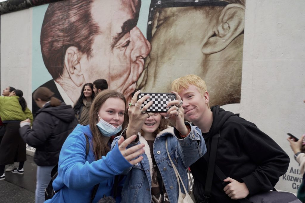 Media visits East Side Gallery