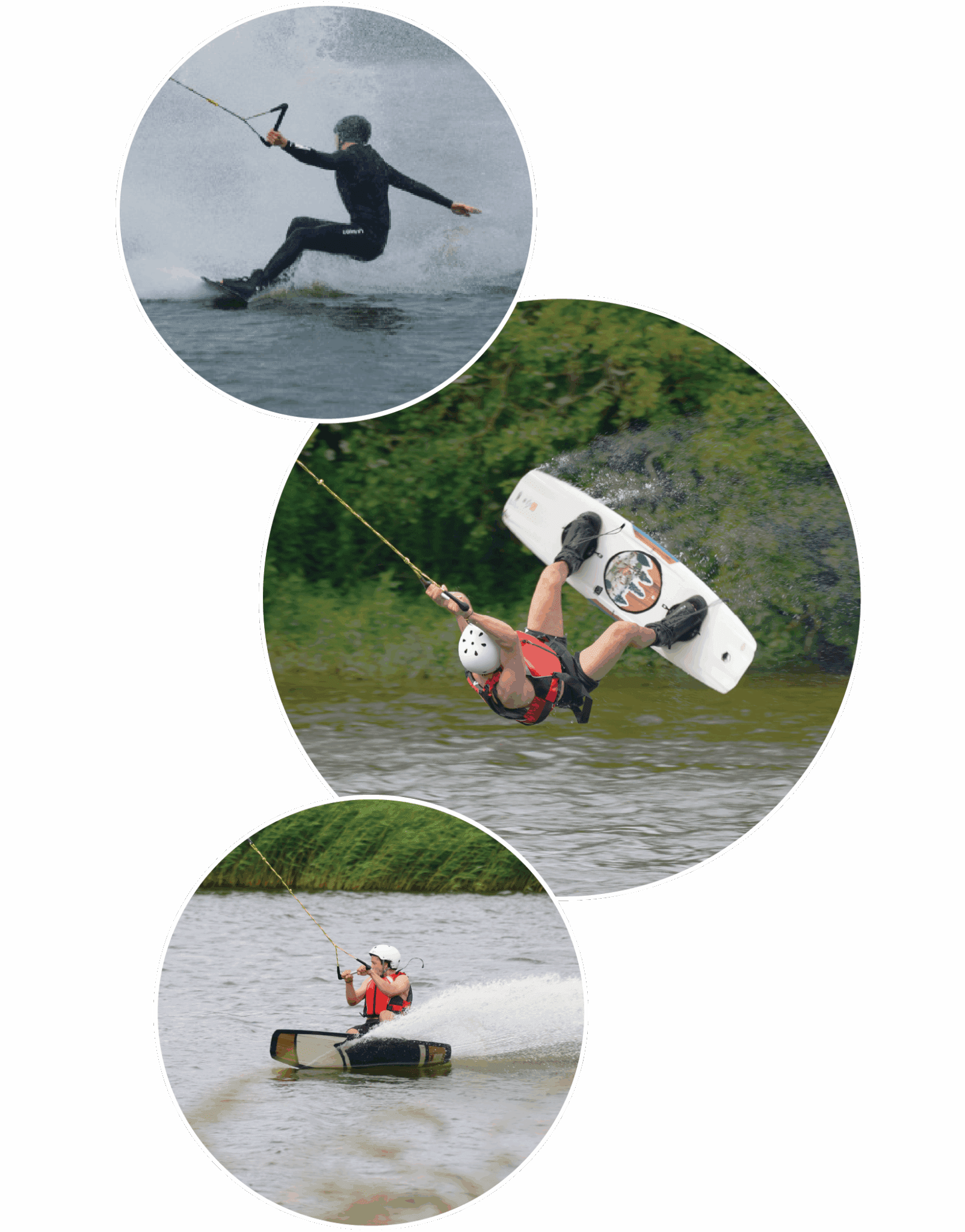 Wakeborad Blob Collage of wakeboarding